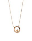 Baikalla Jewelry 24K Pure Yellow Gold Pendant 18K Rose Gold Love Pendant Necklace With Diamond