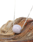 Baikalla Jewelry Jade Pendant Necklace Baikalla™ "Good Luck Button" Necklace Real Lavender Jade Lucky TongTong Pendant Necklace