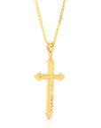 Baikalla Jewelry 24K Pure Yellow Gold Pendant 24K Yellow Gold Cross Pendant Necklace