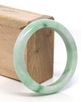 Baikalla Jewelry Jadeite Jade Bangle Bracelet Genuine Burmese Green Jadeite Jade Bangle Bracelet (58.7 mm) 