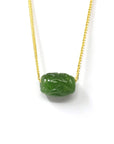 Baikalla Jewelry Jade Pendant Necklace Nephrite Green Jade Lucky LuLuTong Bead Pendant Necklace