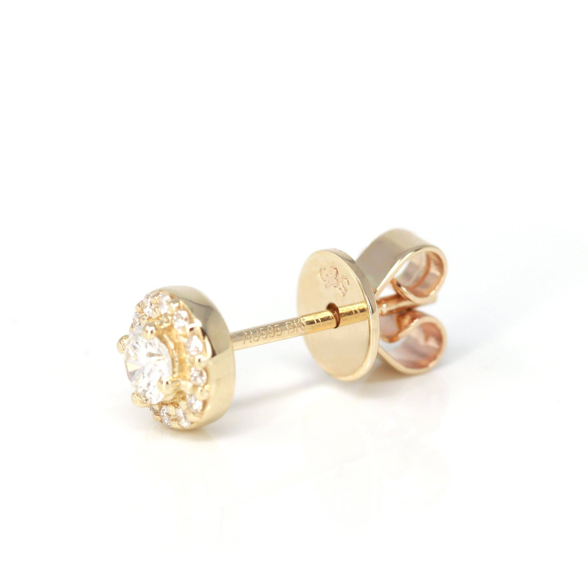 Baikalla Jewelry Gold Gemstone Earrings Baikalla™ 14k Classic White Gold Natural Diamond Earrings