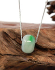 Baikalla Jewelry Jade Pendant Necklace Baikalla™ "Good Luck Button" Necklace Real Vibrant Green Jade Lucky TongTong Pendant Necklace