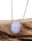 Baikalla Jewelry Jade Pendant Necklace Baikalla™ "Good Luck Button" Necklace Real Lavender Jade Lucky KouKou Pendant Necklace