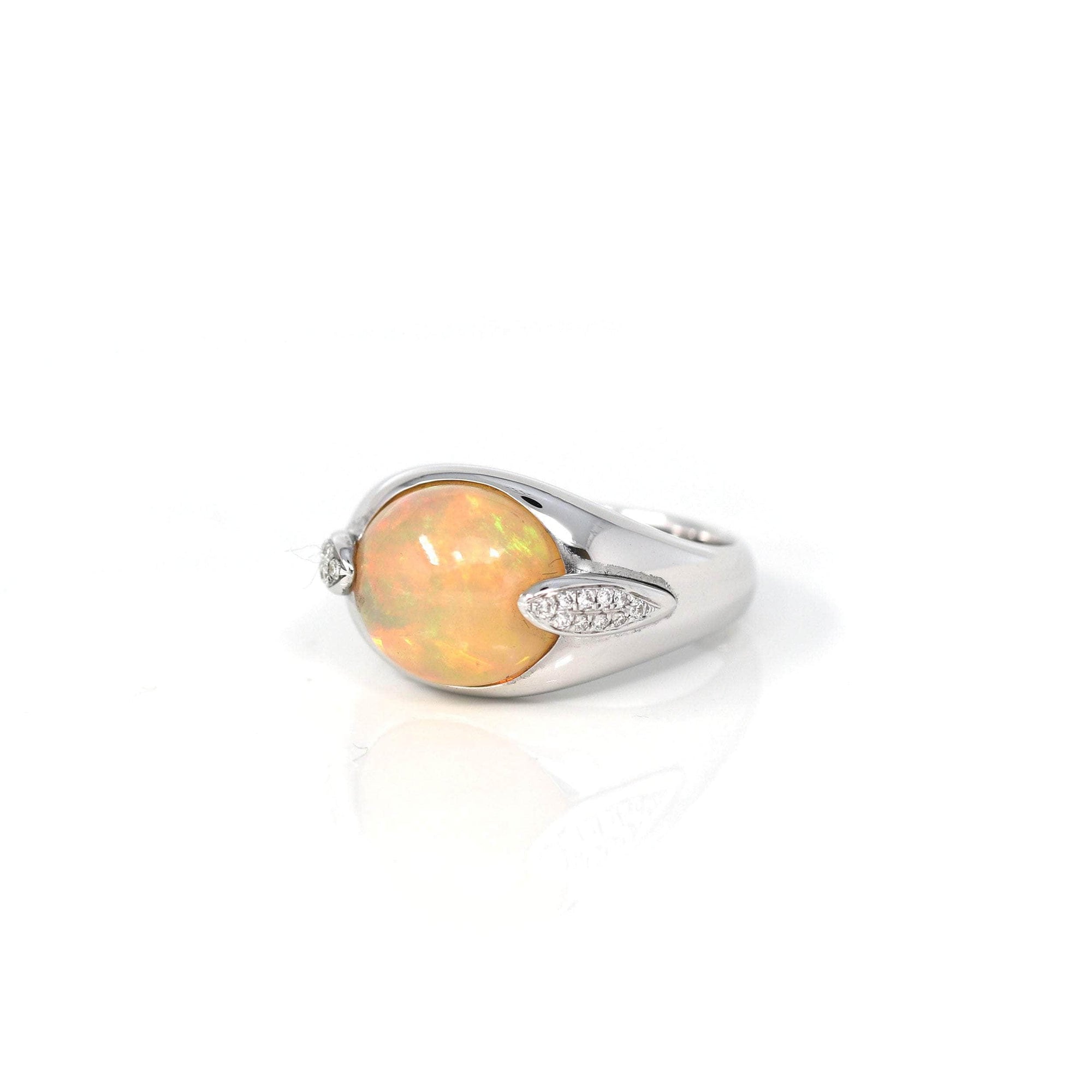 Baikalla Jewelry Gold Opal Ring Baikalla™ &quot;Charlotte&quot; 18K Gold Ethiopian Opal Men&#39;s Ring