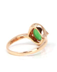 Baikalla Jewelry Jadeite Engagement Ring Baikalla™ "Irina" 18k Rose Gold Natural Imperial Jadeite Engagment Ring