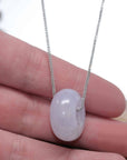 Baikalla Jewelry Jade Pendant Necklace Baikalla "Good Luck Button" Necklace Lavender Jadeite Jade Lucky Tong Tong Pendant Necklace