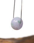 Baikalla Jewelry Jade Pendant Necklace Baikalla™ "Good Luck Button" Necklace Real Lavender Jade Lucky KouKou Pendant Necklace