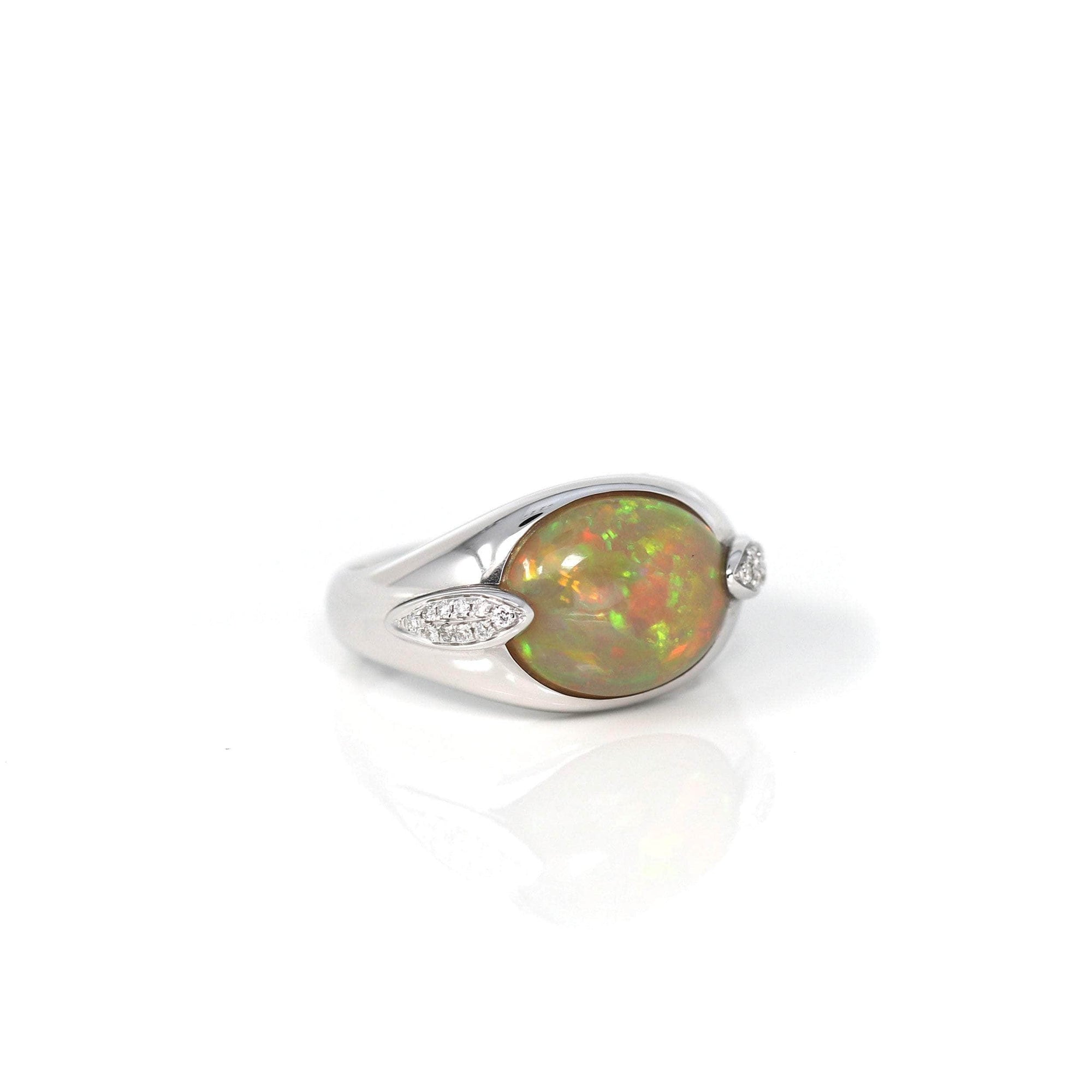 Baikalla Jewelry Gold Opal Ring 7 Baikalla™ "Charlotte" 18K Gold Ethiopian Opal Men's Ring