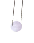 Baikalla Jewelry Jade Pendant Necklace Baikalla™ "Good Luck Button" Necklace Real Lavender Jade Lucky TongTong Pendant Necklace