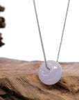 Baikalla Jewelry Jade Pendant Necklace Baikalla "Good Luck Button" Necklace Lavender Jadeite Jade Lucky Tong Tong Necklace