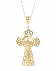 Baikalla Jewelry 14K Pure Yellow Gold Pendant Pendant Only 14k Yellow Gold Cross Pendant Necklace