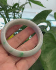 Natural Lavender- Green Jadeite Jade Bangle Bracelet (53.92 mm) 