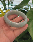 Genuine Burmese Green Jadeite Jade Bangle Bracelet (59.2 mm) 