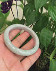 Baikalla™ "Classic Bangle" Genuine Burmese Lavender Jadeite Jade Bangle Bracelet (58.3 mm) 