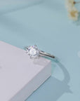 Baikalla™ "Layla" Sterling Silver Moissanite Luxury 1.5 CT 6 Prong Promise Ring