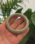 Baikalla "Classic Bangle" Yellow Green Natural Burmese Jadeite Jade Bangle (57.48mm) 