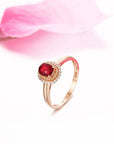 Baikalla Jewelry Gold Ruby Ring 6 Baikalla™  18k Rose Gold & Natural Ruby Ring (0.52 ct ) with Diamonds