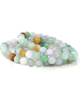 Baikalla Jewelry jade beads bracelet Genuine Jadeite Jade Round Multiple Colors Beads Bracelet (8.5 mm)