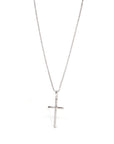 Baikalla Jewelry 18K Pure White Gold Pendant 18K White Gold Cross Pendant Necklace With VS1 Diamonds