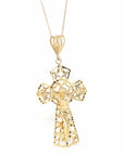 Baikalla Jewelry 14K Pure Yellow Gold Pendant 14k Yellow Gold Cross Pendant Necklace