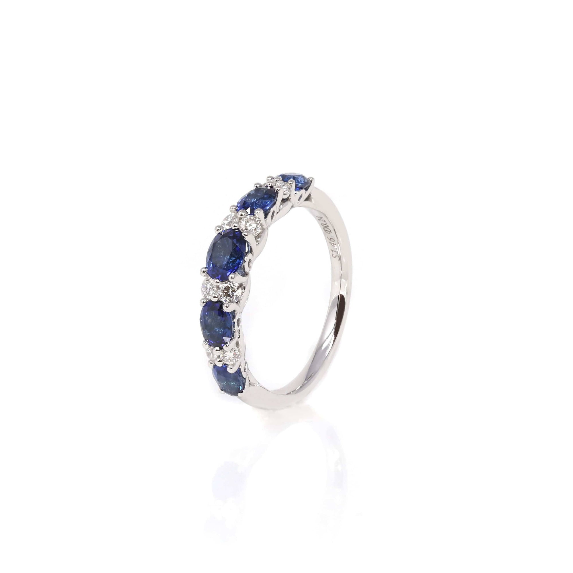 Baikalla Jewelry Baikalla™ "Savannah" Natural Sapphire Channel Set Wedding Band