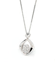 Baikalla Jewelry gemstone jewelry 18k White Gold Necklace With Zircon