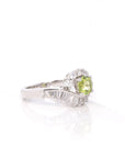 Baikalla Jewelry Sterling Silver Gemstone Ring Baikalla™ Gemstone Collection Sterling Silver Genuine Peridot & CZ Vintage Ring