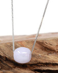 Baikalla Jewelry Jade Pendant Necklace Baikalla™ "Good Luck Button" Necklace Real Lavender Jade Lucky TongTong Pendant Necklace