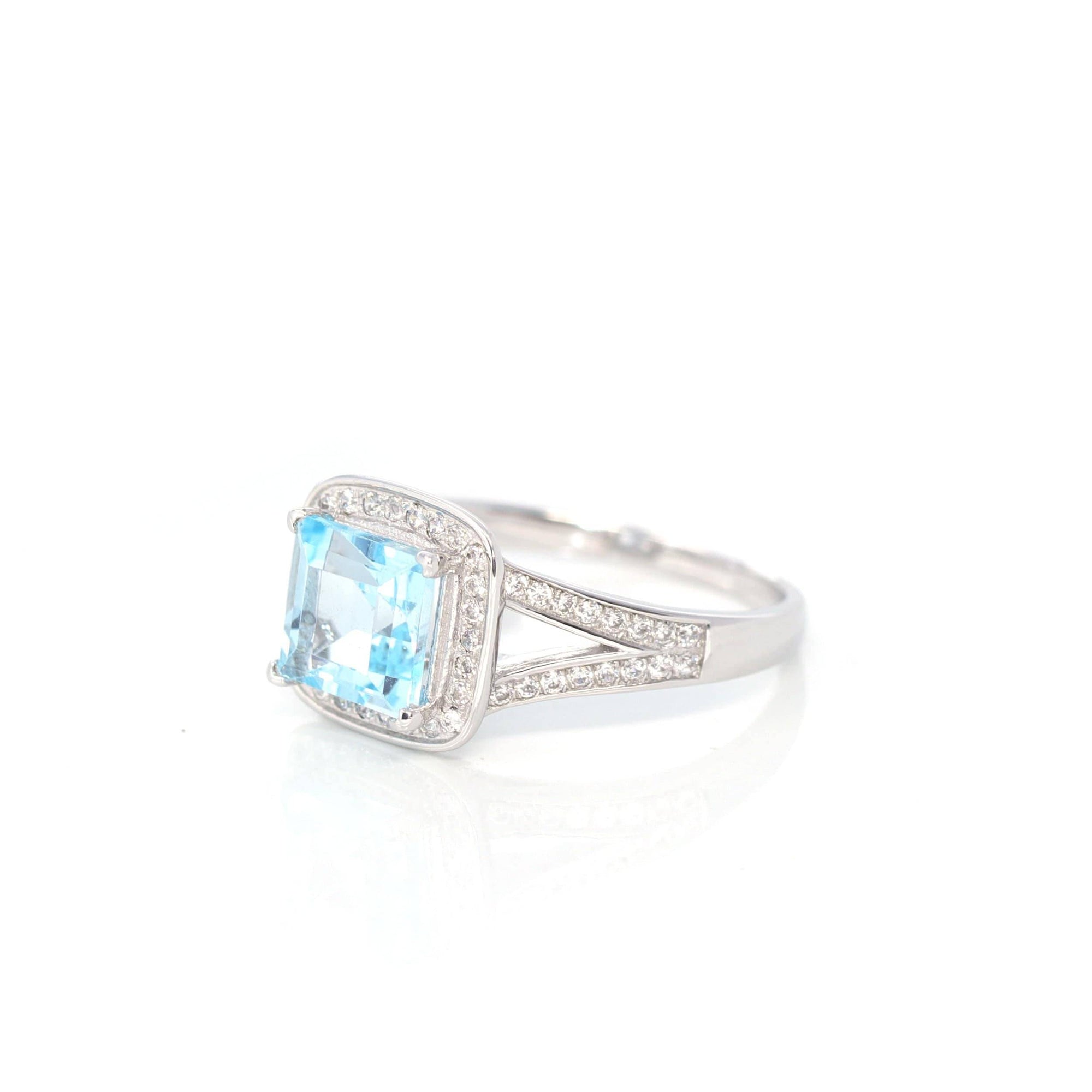 Baikalla Jewelry Gemstone Ring Baikalla™ Sterling Silver Sky Blue Topaz Ring