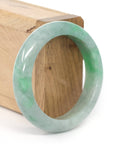 Baikalla Jewelry Jadeite Jade Bangle Bracelet Baikalla "Classic Bangle" Apple Green Natural Burmese Jadeite Jade Bangle ( 53.81mm ) 