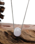 Baikalla Jewelry Jade Pendant Necklace Baikalla "Good Luck Button" Necklace Lavender Jadeite Jade Lucky Tong Tong Necklace (Small)