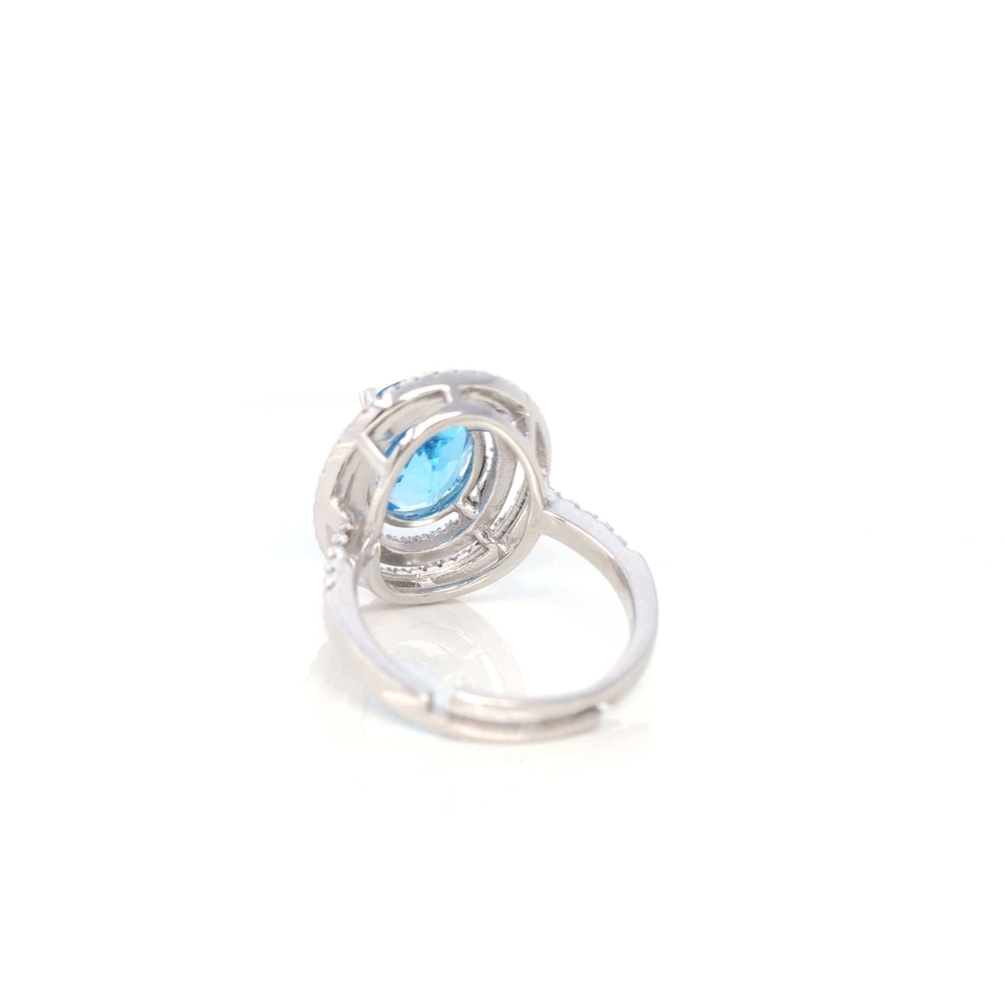 Baikalla Jewelry Gemstone Ring Baikalla™ Sterling Silver Swiss Blue Topaz Ring