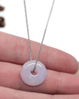 Baikalla Jewelry Jade Pendant Necklace Baikalla "Good Luck Button" Necklace Lavender Jadeite Jade Lucky Tong Tong Necklace