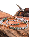 Baikalla Jewelry 3 mm Baikalla "Multi Color Beads Necklace" Natural String Burmese Jadeite Jade Beads Necklace