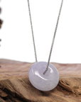 Baikalla Jewelry Jade Pendant Necklace Baikalla "Good Luck Button" Necklace Lavender Jadeite Jade Lucky Tong Tong Pendant Necklace