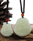 Baikalla Jewelry Jade Pendant Necklace Baikalla™ "Goddess of Compassion Buddha" Genuine White Jade Pendant Necklace