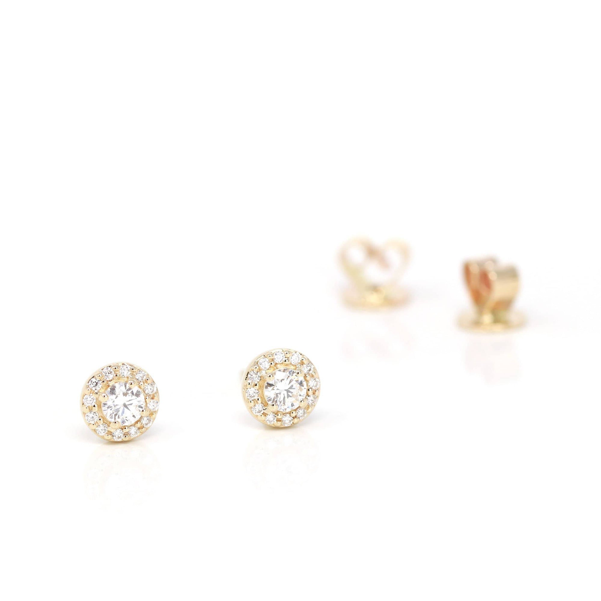 Baikalla Jewelry Gold Gemstone Earrings Baikalla™ 14k Classic White Gold Natural Diamond Earrings