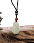 Baikalla Jewelry Jade Pendant Necklace Baikalla™ "Goddess of Compassion Buddha" Genuine White Jade Pendant Necklace