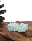 Baikalla Jewelry genuine jadeite carving Genuine Burmese Green Jadeite Jade PiXiu Pendant Necklace