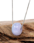 Baikalla Jewelry Jade Pendant Necklace Baikalla™ "Good Luck Button" Necklace Real Lavender Jade Lucky KouKou Pendant Necklace