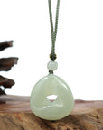 Baikalla Jewelry Jade Pendant Necklace Genuine White Nephrite Jade Violin Pendant Necklace