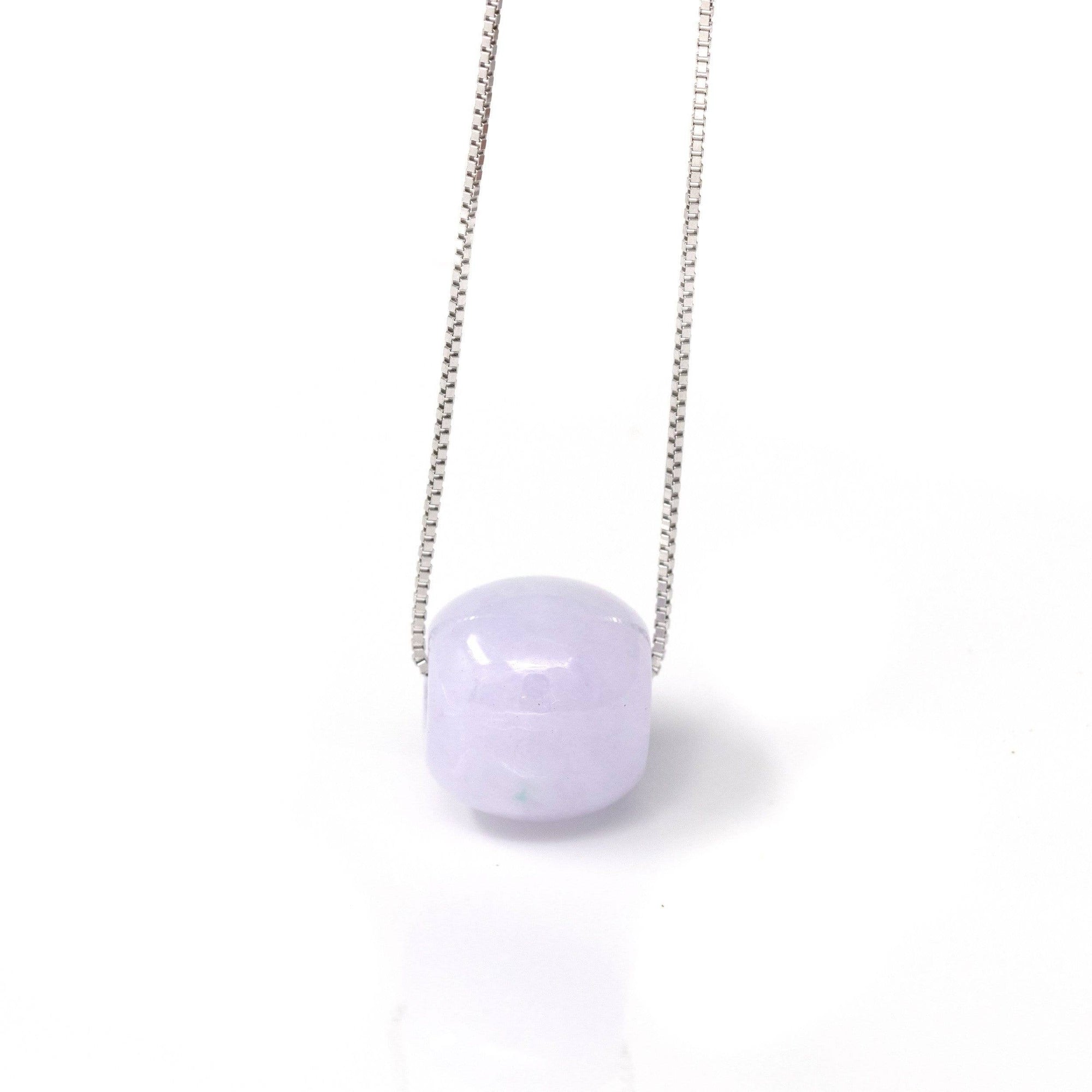 Baikalla Jewelry Jade Pendant Necklace Baikalla™ "Good Luck Button" Necklace Real Lavender Jade Lucky TongTong Pendant Necklace