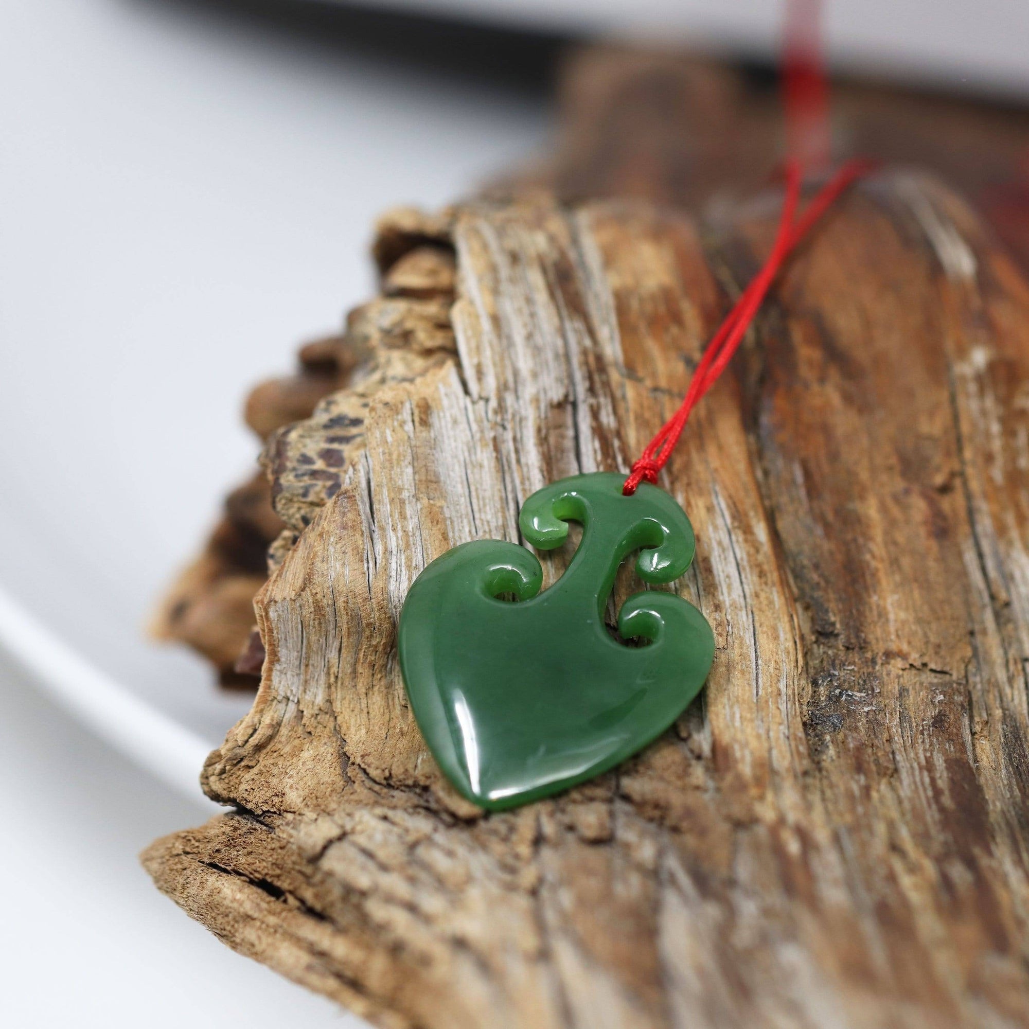 Baikalla Jewelry Baikalla™ &quot;Lucky Jade Anchor&quot; Green Jade Pendant Necklace