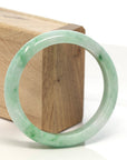 Baikalla Jewelry Jadeite Jade Bangle Bracelet Genuine Burmese Green Jadeite Jade Bangle Bracelet (58.7 mm) 