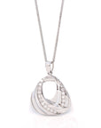 Baikalla Jewelry gemstone jewelry 18k White Gold Necklace With Zircon