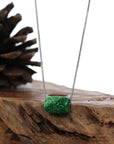 Baikalla Jewelry Jade Pendant Necklace Baikalla™ "Good Luck Button" Necklace Green Jadeite Jade Lucky TongTong Pendant Necklace