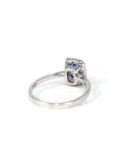 Baikalla Jewelry Gold Sapphire Ring 14k White Gold Natural Blue Sapphire Ring with Diamonds