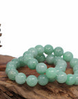 Baikalla Jewelry jade beads bracelet Jadeite Jade 13mm Round Green Beads Bracelet ( 13 mm )