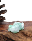 Baikalla Jewelry genuine jadeite carving Genuine Burmese Green Jadeite Jade PiXiu Pendant Necklace